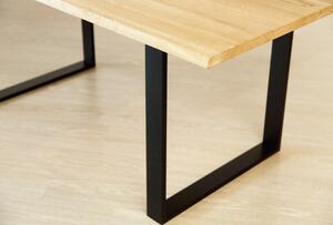 Dubový stůl na kovových nohách 13 200x75x100