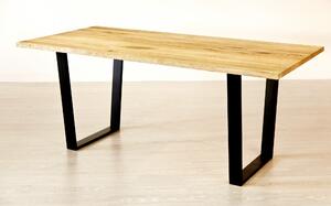Dubový stůl na kovových nohách 15 180x75x90