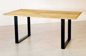 Dubový stůl na kovových nohách 13 180x75x90