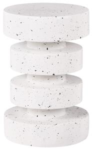 Odkládací stolek BIVONGI 30 cm 30 cm Bílé terrazzo