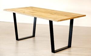 Dubový stůl na kovových nohách 15 180x75x90