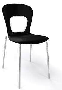 GABER - Židle BLOG, černobílá/chrom