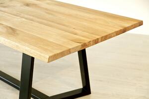 Dubový stůl na kovových nohách 19 230x75x100