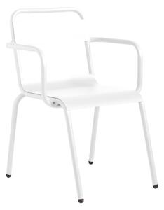 ISIMAR - Hliníková židle BIARRITZ s područkami - bílá
