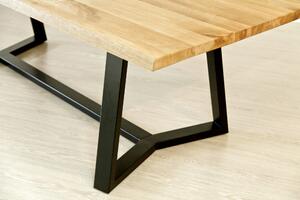 Dubový stůl na kovových nohách 19 230x75x100
