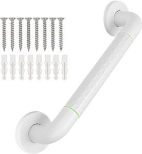 Nástěnná podpěrka Supregear do koupelny, protiskluzná madelnice do sprchy z nerezové oceli, podpěrná tyč pro vanu, sprchu, toaletu a schody, bílá