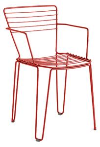 ISIMAR - Židle MENORCA s područkami - červená