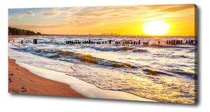 Foto obraz na plátně Západ slunce pláž oc-67409606