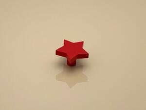 In-Design Nábytková knopka Hvězdička červená