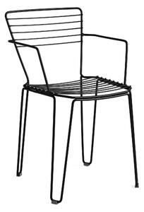 ISIMAR - Židle MENORCA s područkami - černá