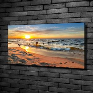Foto obraz na plátně Západ slunce pláž oc-67409658