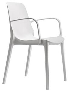 SCAB - Židle GINEVRA s područkami - bílá