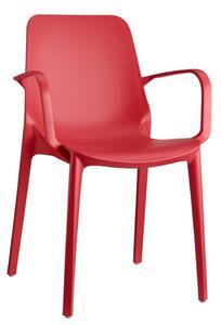 SCAB - Židle GINEVRA s područkami - červená