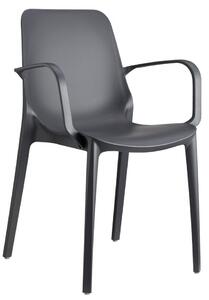 SCAB - Židle GINEVRA s područkami - antracitová