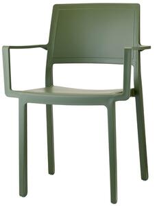 SCAB - Židle KATE s područkami - zelená