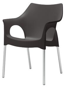 SCAB - Židle OLA - antracitová/hliník