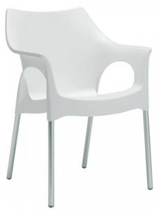 SCAB - Židle OLA - bílá/hliník