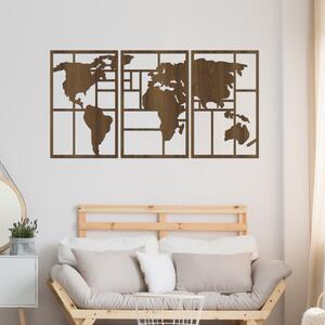 Dřevo života | Dřevěná mapa světa GEOMETRY | Barva: Třešeň | Velikost map: 60x32