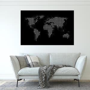 Dřevo života | Dřevěná mapa světa DOTS | Barva: Šedá | Velikost map: 60x39