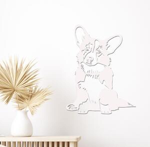 Dřevo života | Dřevěná dekorace psa Corgi | Rozměry (cm): 23x30 | Barva: Černá