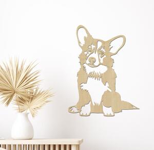 Dřevo života | Dřevěná dekorace psa Corgi | Rozměry (cm): 23x30 | Barva: Třešeň