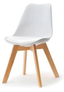HezkýNábytek.cz Židle Large Wood (bílá + buk). 1111126