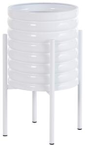Květináč na stojanu GENTIANELLA 31 cm Kov Bílá