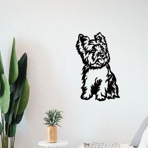 Dřevo života | Dřevěná dekorace psa Jorkšírský teriér | Rozměry (cm): 19x30 | Barva: Ořech