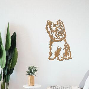 Dřevo života | Dřevěná dekorace psa Jorkšírský teriér | Rozměry (cm): 19x30 | Barva: Javor