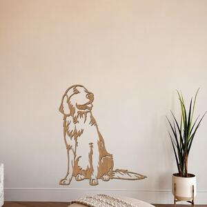Dřevo života | Dřevěná dekorace psa Retriever | Rozměry (cm): 26x30 | Barva: Černá
