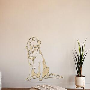 Dřevo života | Dřevěná dekorace psa Retriever | Rozměry (cm): 26x30 | Barva: Horský dub