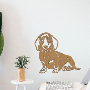 Dřevo života | Dřevěná dekorace psa Jezevčík | Rozměry (cm): 30x27 | Barva: Ořech