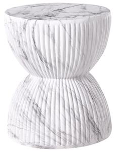 Odkládací stolek OCCHITO 36 cm 36 cm Bílý mramor