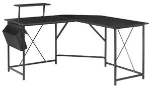 Rohový stůl TACONY Černá 180 cm 140 cm s úložným prostorem