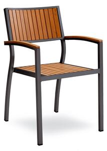 CONTRAL - Židle BAVARIA Black s područkami