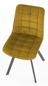 LuxuryForm Jídelní židle ORLEN VELUR - žlutá
