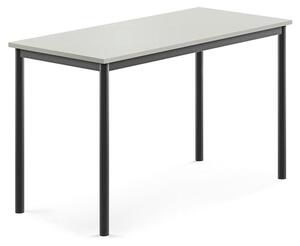 AJ Produkty Stůl SONITUS, 1200x600x720 mm, antracitově šedé nohy, HPL deska tlumící hluk, šedá