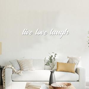 Dřevo života | Dřevěný nápis na zeď LIVE LOVE LAUGH | Barva: Ořech | Rozměry (cm): 50x10