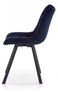 LuxuryForm Jídelní židle ORLEN VELUR - tmavě modrá