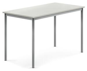 AJ Produkty Stůl SONITUS, 1200x700x760 mm, stříbrné nohy, HPL deska tlumící hluk, šedá