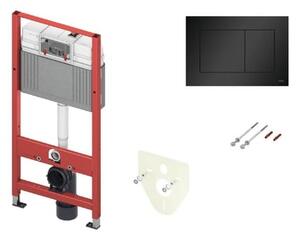 Set do sádrokartonu k WC Tece černé matné tlačítko 9.400.414