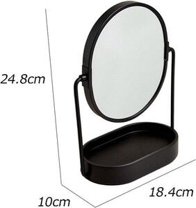Zrcadlo s podnoskou – Zrcadlo na toaletní stolek – Ideální pro každodenní líčení – Otočné o 360 stupňů – Rozměry: 184 x 10 x 248 cm – Kategorie: A