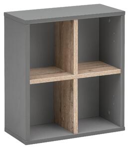 REGÁL DO KOUPELNY, šedá, barvy dubu, 40,5/48,5/20,5 cm Stylife - Koupelnové série