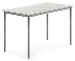 AJ Produkty Stůl BORÅS, 1200x700x760 mm, stříbrné nohy, HPL deska, šedá