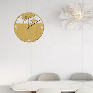 Dřevo života | Nástěnné hodiny SETKÁNÍ | Barva: Bílá | Velikost hodin: 35x35