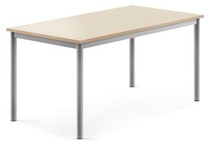 AJ Produkty Stůl BORÅS, 1200x700x600 mm, stříbrné nohy, HPL deska, bříza
