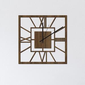 Dřevo života Nástěnné hodiny SQUARE Barevný vzor: Ořech, Velikost hodin: 35x35