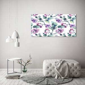 Fotoobraz skleněný na stěnu do obýváku Květiny ostružiny osh-68160216