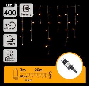 Aigostar - LED Venkovní řetěz 400xLED/8 funkcí 23x0,6m IP44 teplá bílá