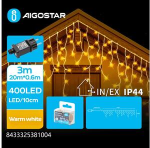 Aigostar - LED Venkovní řetěz 400xLED/8 funkcí 23x0,6m IP44 teplá bílá